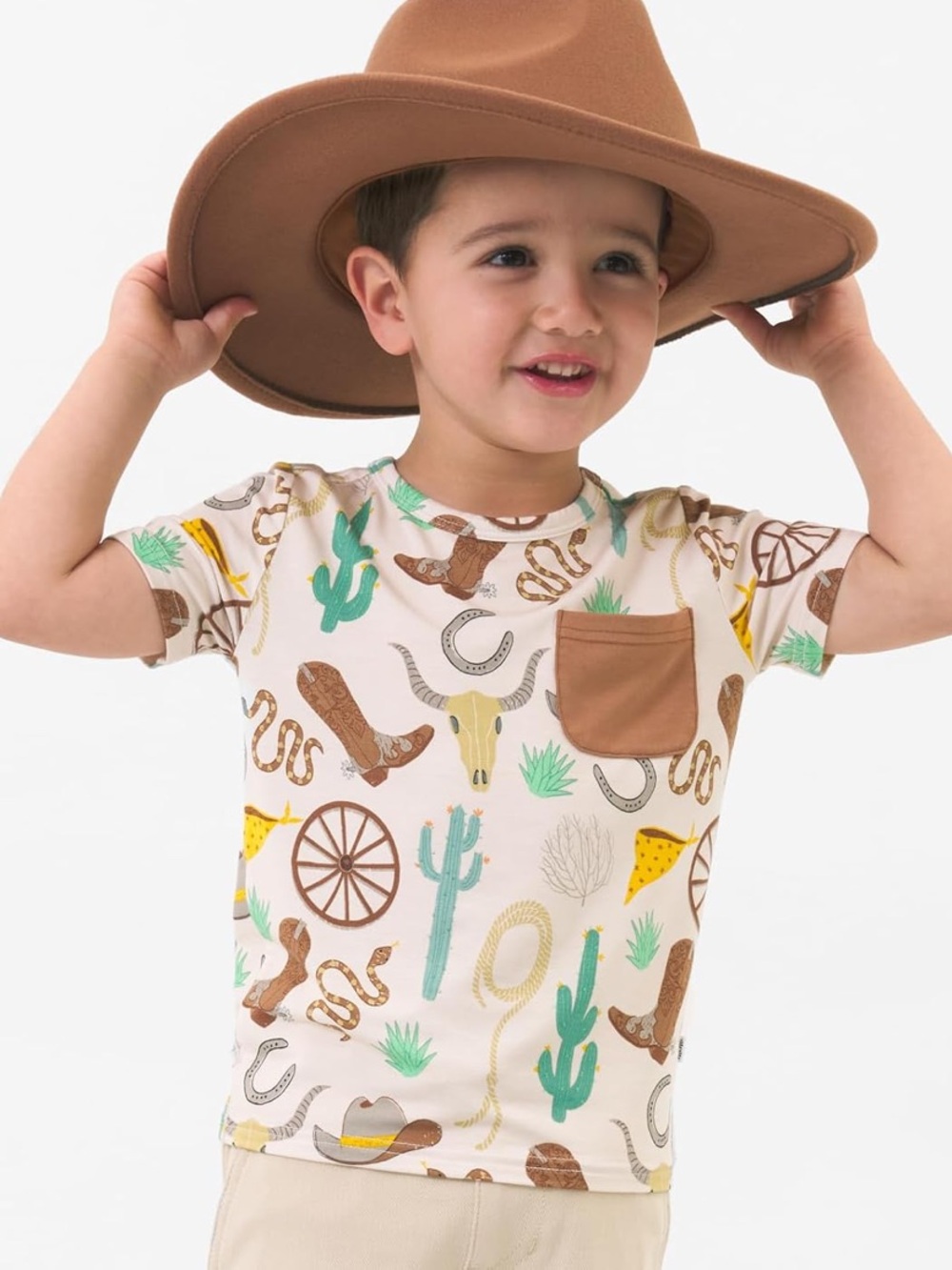 🤠Little Sleepies Rodeo Pocket Tee - 2T